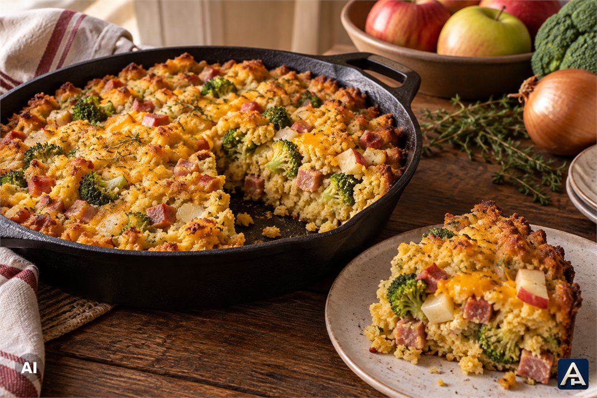 Cornbread, Apple, and Sausage Dressing