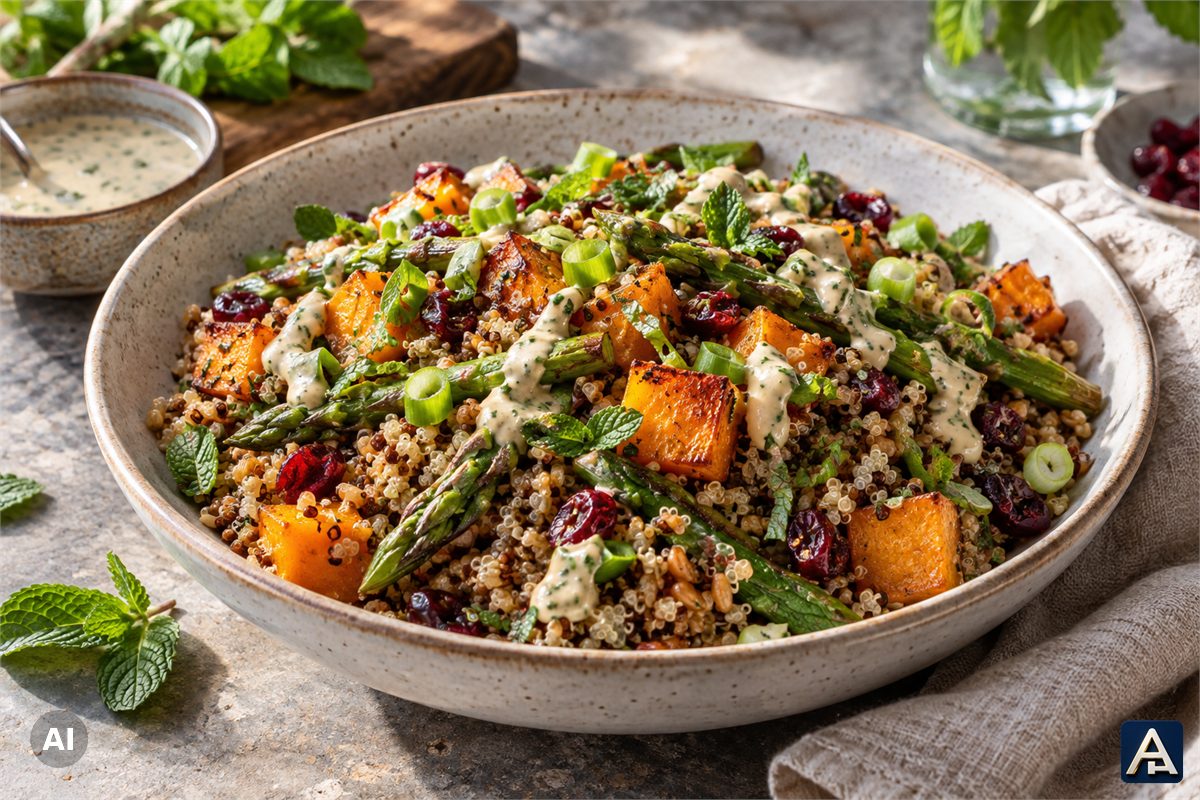 Wheat Berries with Butternut Squash and Cranberries