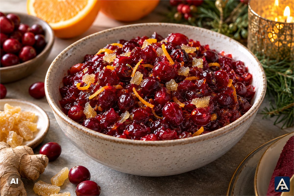 Citrus Cranberry Chutney with Ginger