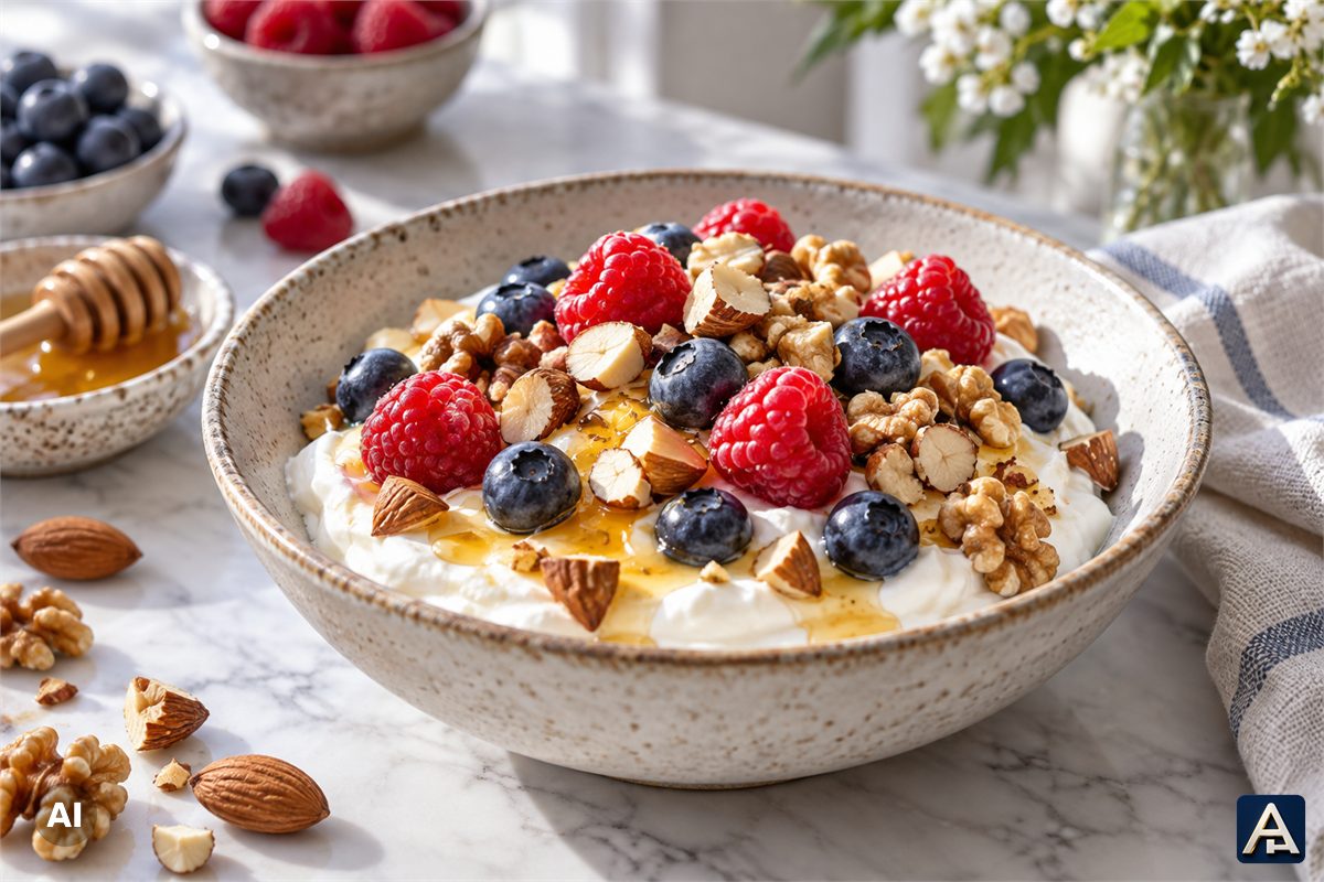 Greek Yogurt with Nuts and Berries