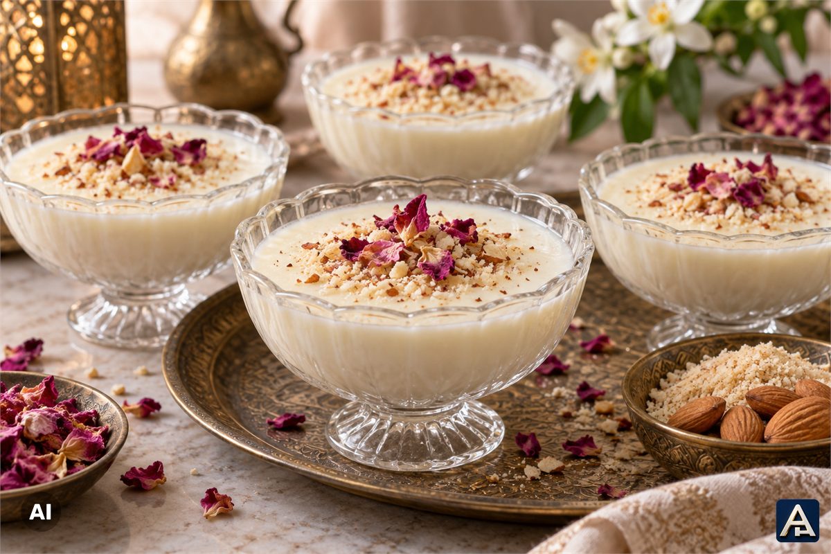 Muhallebi with Almonds