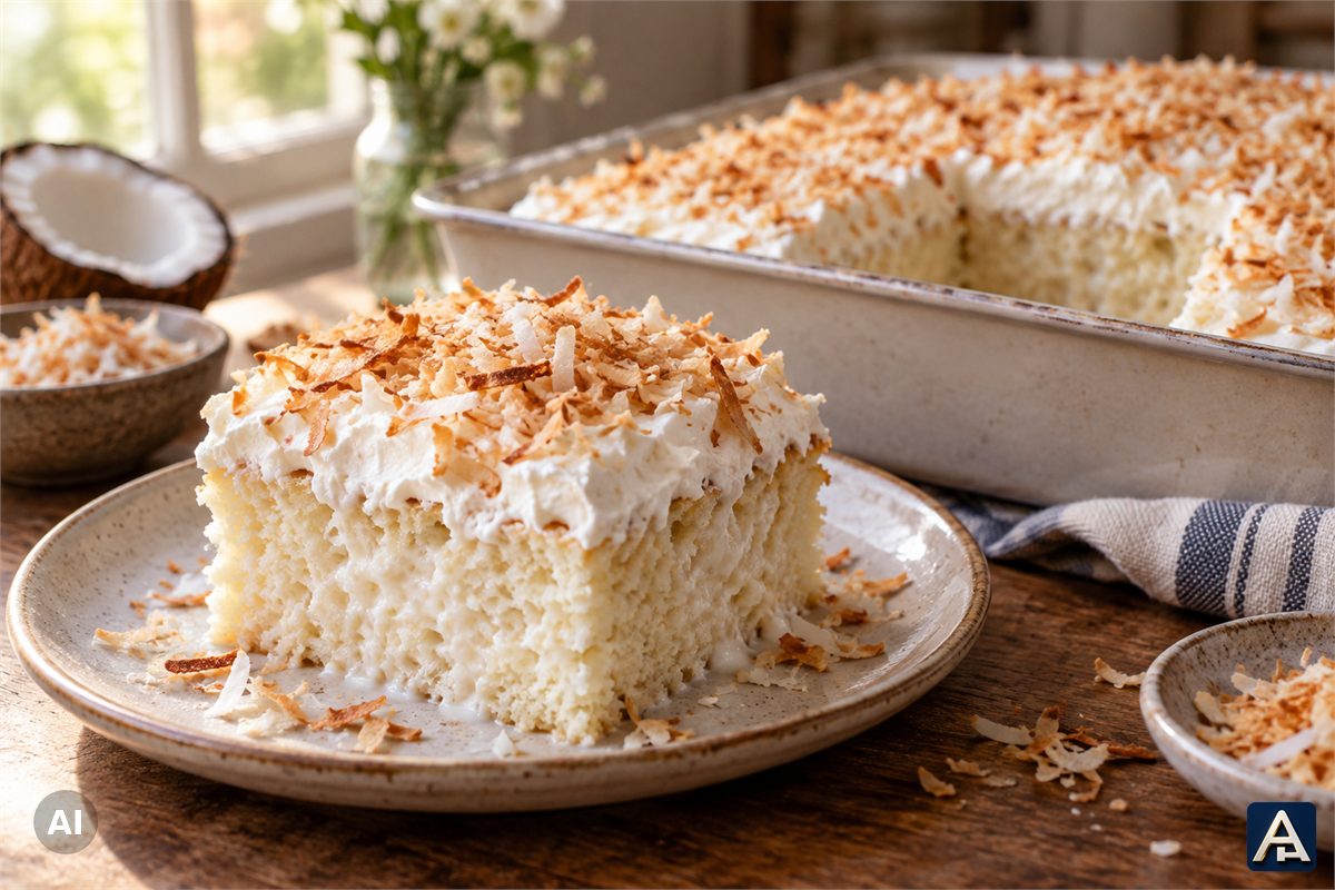 Oklahoma Coconut Poke Cake