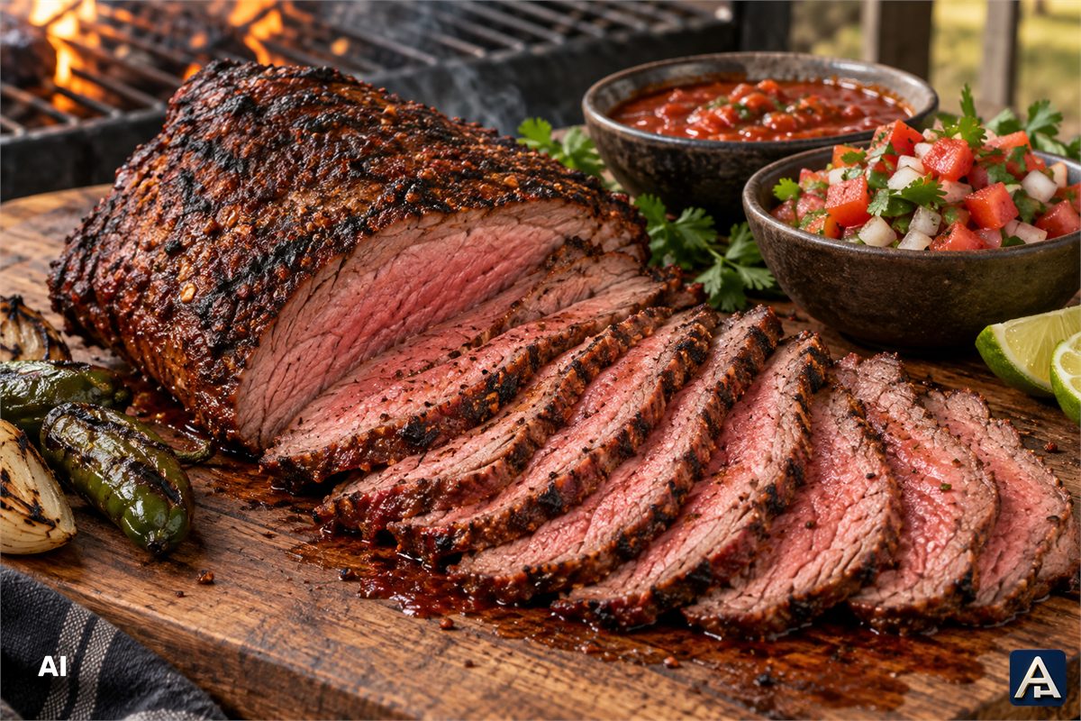 Chile-Rubbed Smoked Tri-Tip