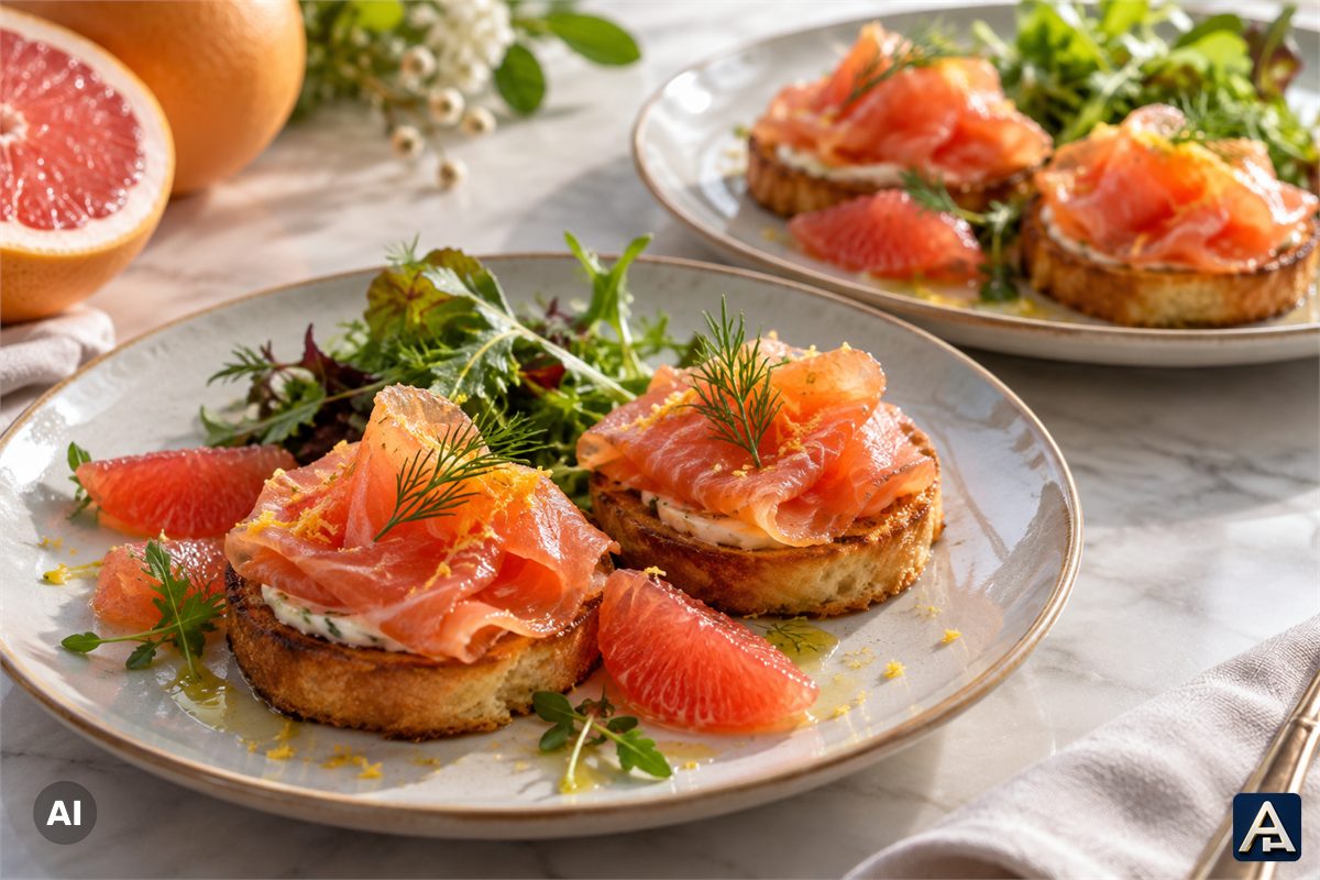 Grated Grapefruit Zest Salmon