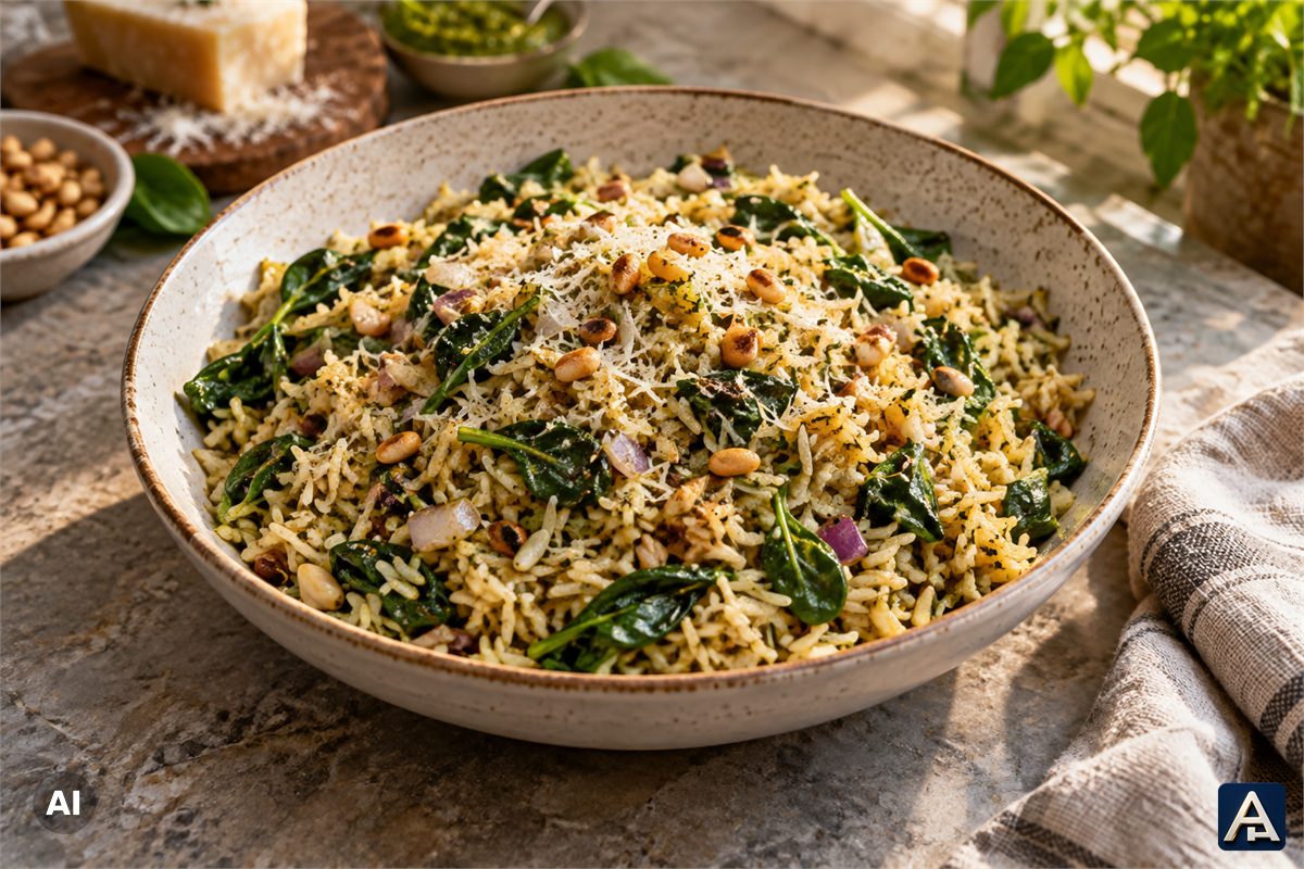Spinach and Parmesan Fried Rice