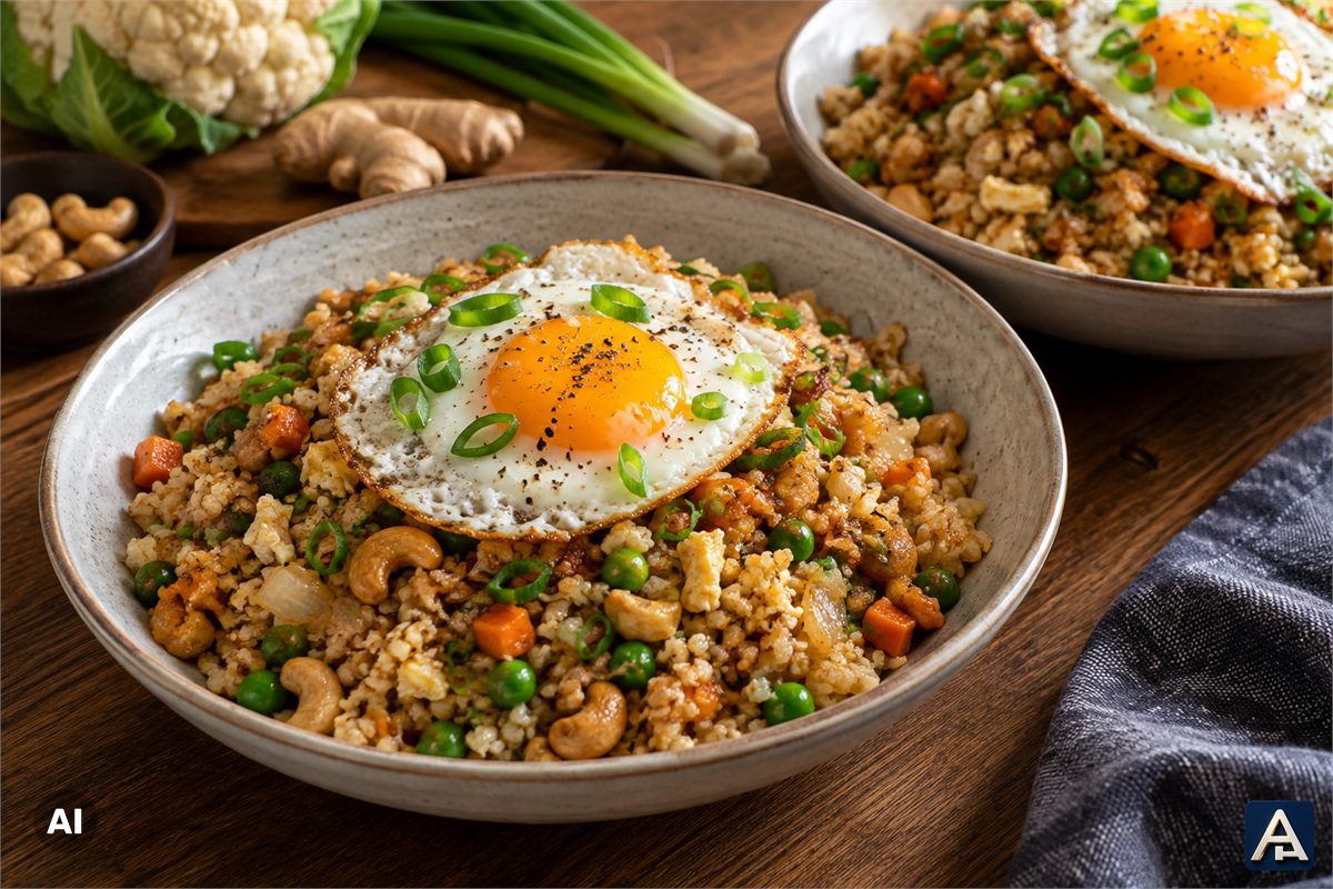 Traditional Asian Cauliflower Rice with Eggs