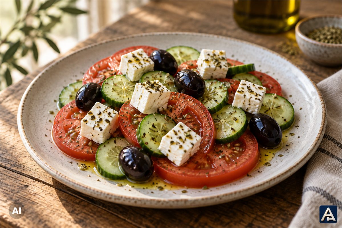 Feta with Tomatoes and Olives