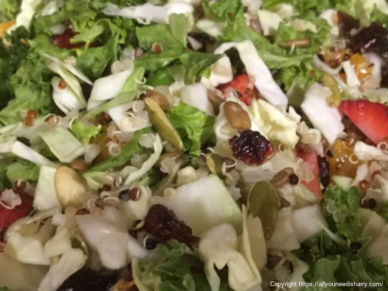 Kale, Cabbage, and Brussels Sprout Salad