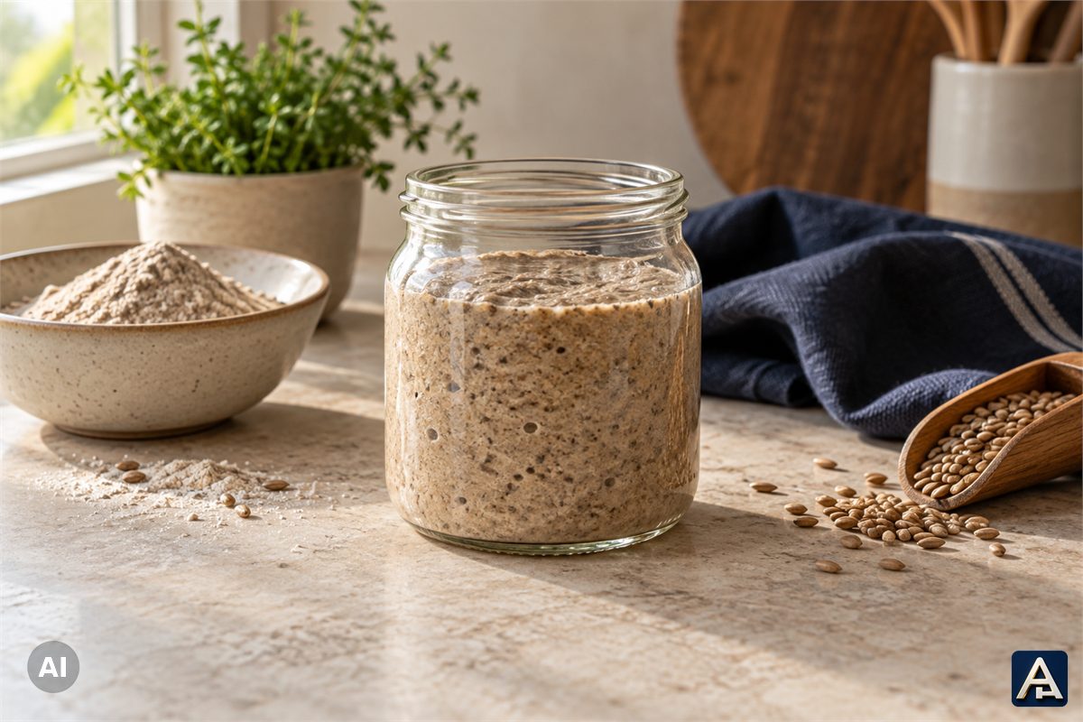 Sourdough Rye Bread (Day 1)