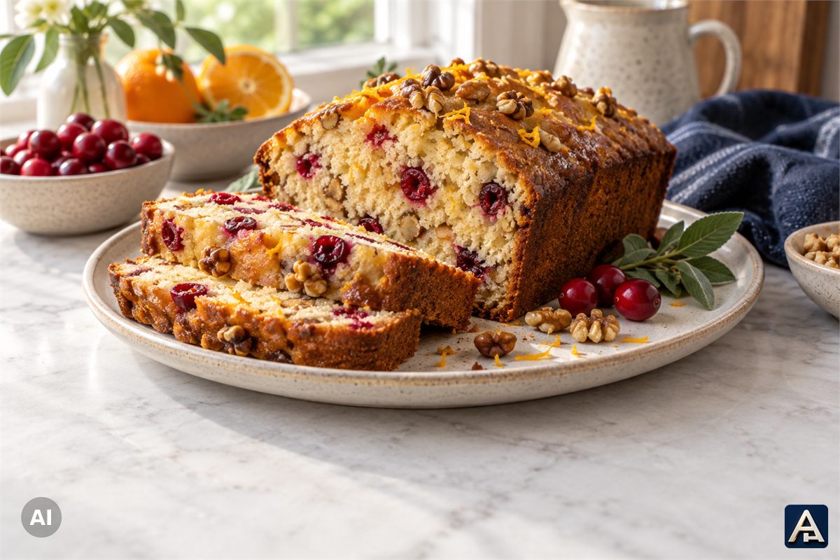 Citrus Bread with Cranberries