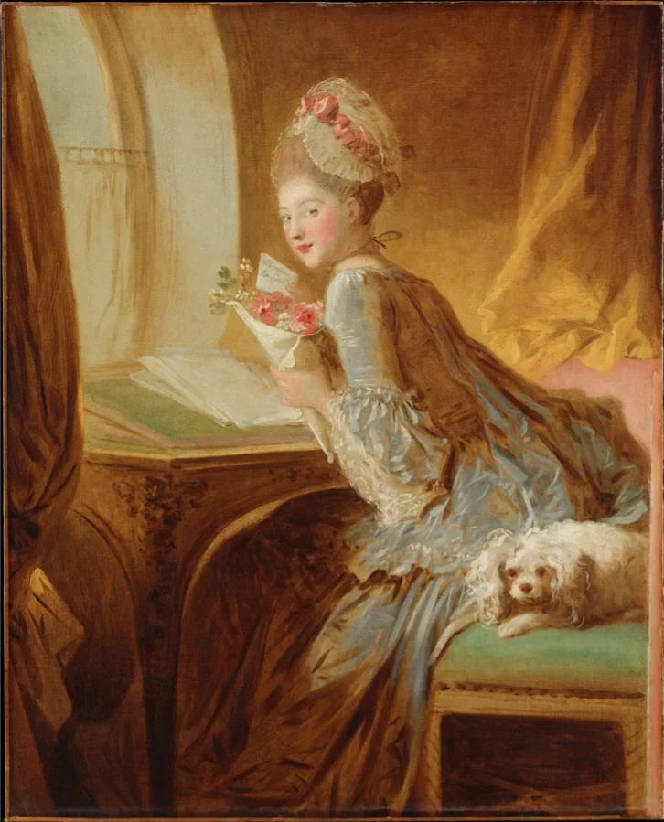The Love Letter Fragonard Metropolitan Museum 1770s woman desk dog